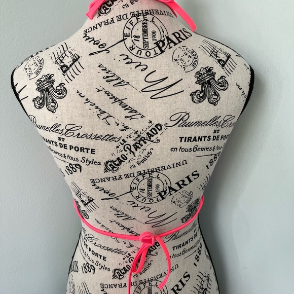 Victoria’s Secret Italian fabric Halter Bikini Top slightly iridescent sz m. EUC - Picture 4 of 7